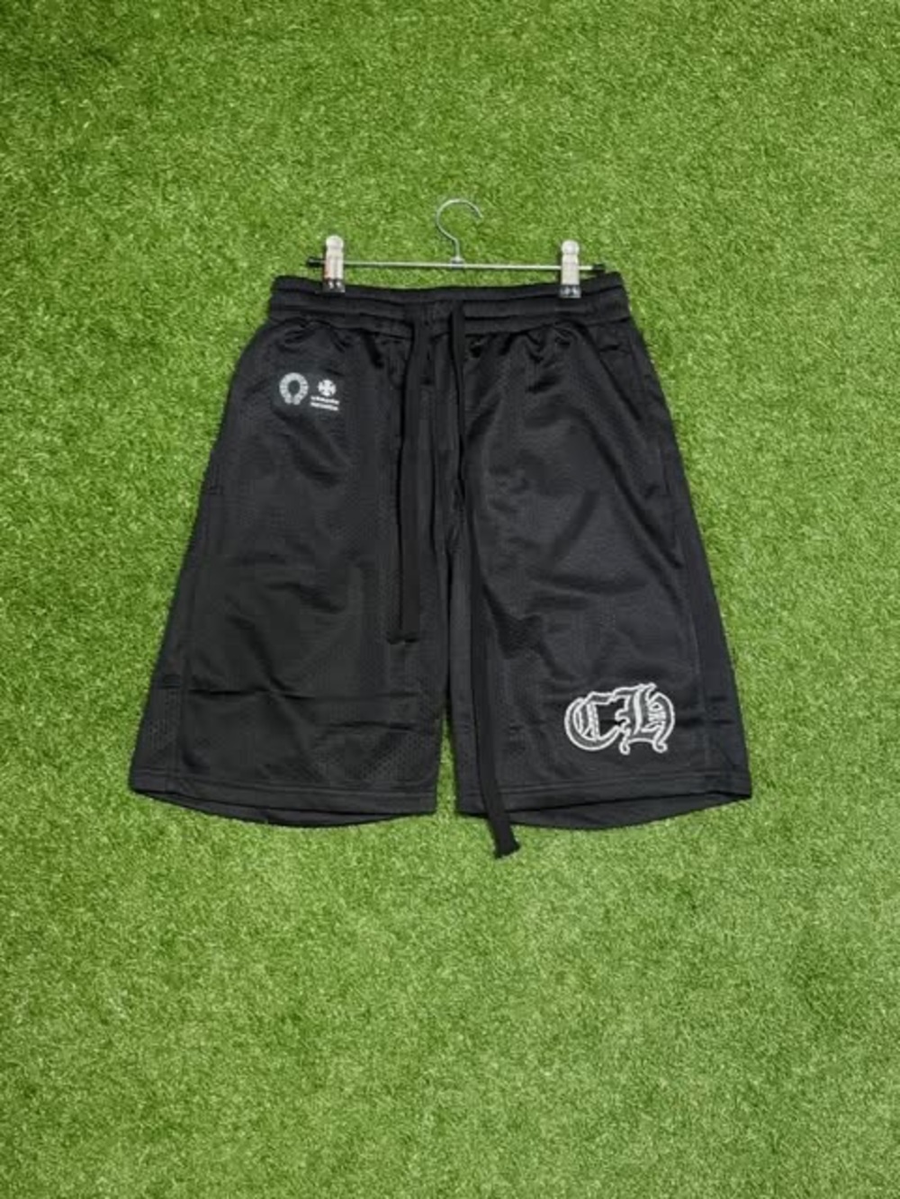 Black Chrome Jersey Shorts